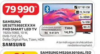 Auchan Samsung UE32T5302CEXXH FHD Smart LED TV ajánlat