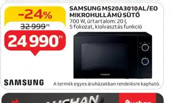 Auchan SAMSUNG MS20A3010AL/EO mikrohullámú sütő ajánlat