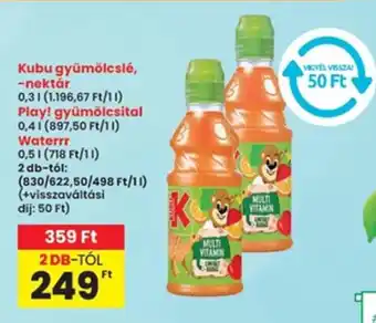 Interspar Kubu gyümölcslé,-nektár / play! gyümölcsital ajánlat