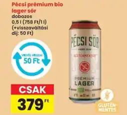 Interspar Pécsi prémium bio lager sör ajánlat