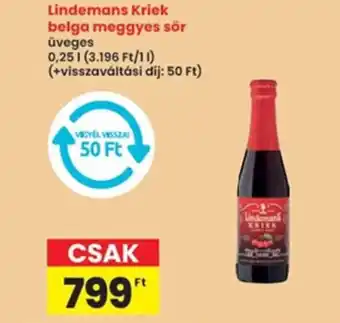 Interspar Lindemans Kriek belga meggyes sör ajánlat