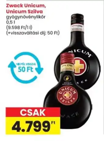 Interspar Zwack Unicum, Unicum Szilva ajánlat