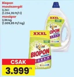 Interspar Biopon mosószergél / mosőpor ajánlat