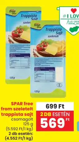 Spar Spar free from szeletelt trappista sajt ajánlat