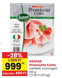 Spar Despar prosciutto cotto ajánlat