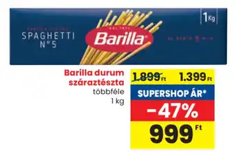 Spar Barilla durum száraztészta ajánlat