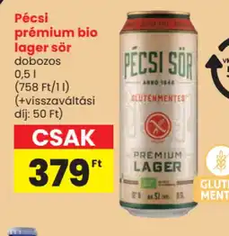 Spar Pécsi prémium bio lager sör ajánlat