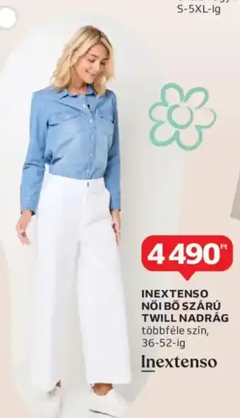 Auchan Inextenso nőI bő szárú twill nadrág ajánlat