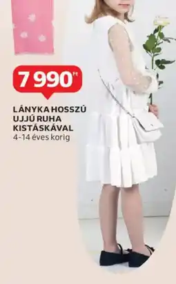 Auchan Lányka hosszú ujjú ruha kistáskával ajánlat