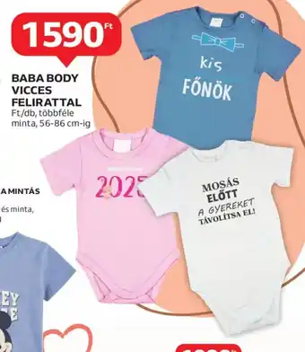 Auchan Baba body vicces felirattal ajánlat