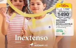 Auchan Inextenso gyermek rövid ujjú póló ajánlat