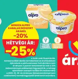 Interspar Alpro kanalas desszert ajánlat