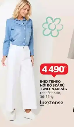 Auchan Inextenso nőI bő szárú twill nadrág ajánlat