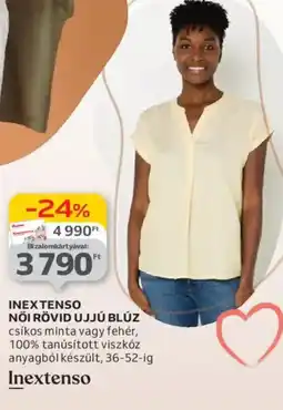 Auchan Inextenso nőI rövid ujjú blúz ajánlat