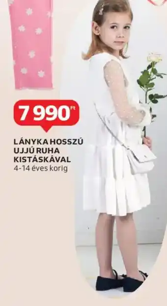 Auchan Lányka hosszú ujjú ruha kistáskával ajánlat