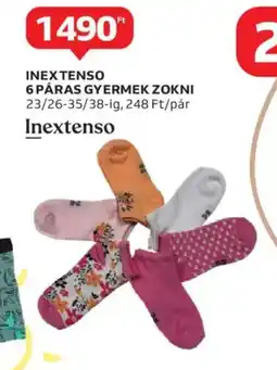 Auchan Inextenso 6 páras gyermek zokni ajánlat