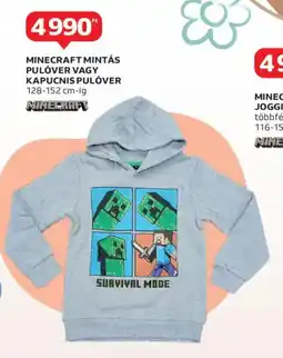 Auchan Minecraft mintás pulóver vagy kapucnis pulóver ajánlat