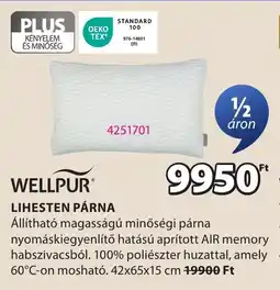 JYSK Wellpur lihesten párna ajánlat