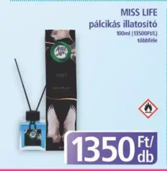 PlusMarket Miss life pálcikás illatosító ajánlat