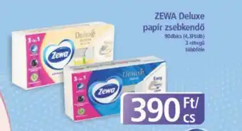 PlusMarket Zewa deluxe papír zsebkendő ajánlat