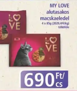 PlusMarket My love alutasakos macskaeledel ajánlat