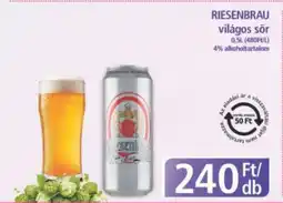 PlusMarket Riesenbrau világos sör ajánlat