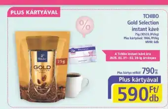 PlusMarket Tchibo gold selection instant kávé ajánlat