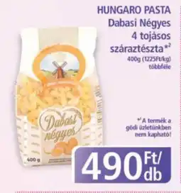 PlusMarket Hungaro pasta dabasi négyes 4 tojásos száraztészta ajánlat