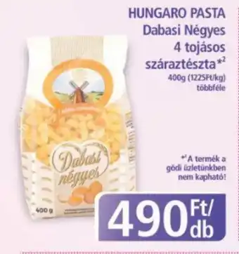 PlusMarket Hungaro pasta dabasi négyes 4 tojásos száraztészta ajánlat