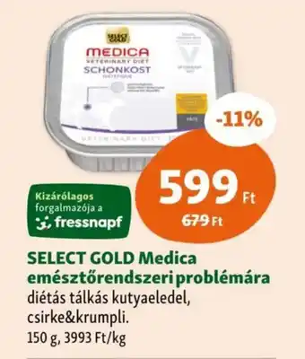 Fressnapf SELECT GOLD Medica emésztőrendszeri problémára ajánlat