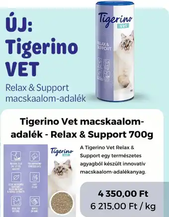 ZooPlus Tigerino Vet macskaalom- adalék ajánlat