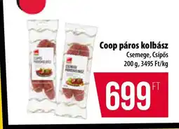 Coop Coop páros kolbász ajánlat