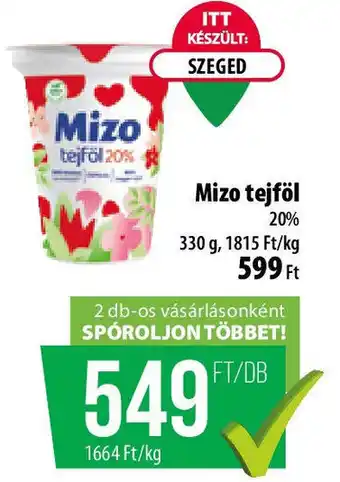 Coop Mizo tejföl ajánlat