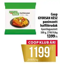 Coop Coop gyorsan kész panírozott halfilérudak ajánlat