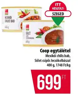 Coop Coop egytálétel ajánlat