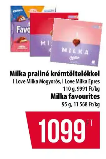 Coop Milka praliné krémtöltelékkel / Milka favourites ajánlat