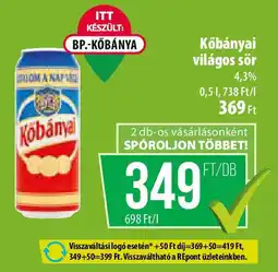 Coop Kőbányai világos sör ajánlat