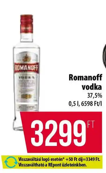 Coop Romanoff vodka ajánlat