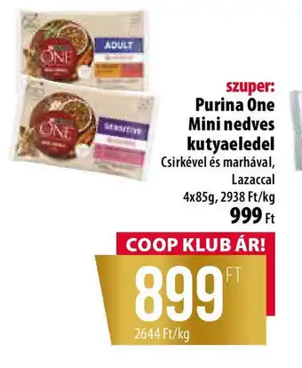 Coop Purina One Mini nedves kutyaeledel ajánlat