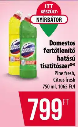 Coop Domestos fertőtlenítő hatású tisztítószer ajánlat