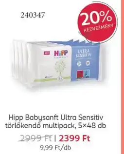 Rossmann Hipp Babysanft Ultra Sensitiv törlőkendő multipack ajánlat