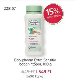 Rossmann Babydream Extra Sensitiv babahintőpor ajánlat