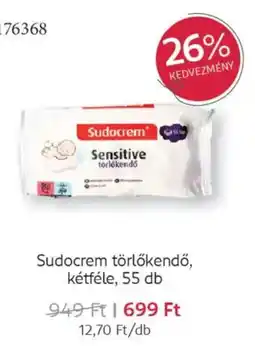 Rossmann Sudocrem törlőkendő, kétféle ajánlat