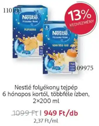 Rossmann Nestlé folyékony tejpép 6 hónapos kortól ajánlat