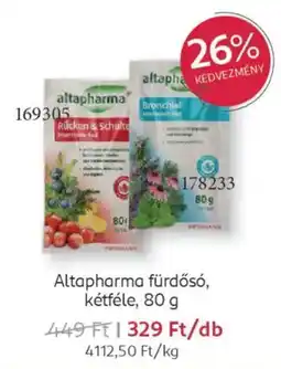 Rossmann Altapharma fürdősó, kétféle ajánlat