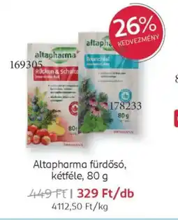 Rossmann Altapharma fürdősó, kétféle ajánlat