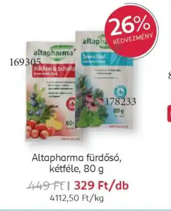 Rossmann Altapharma fürdősó, kétféle ajánlat