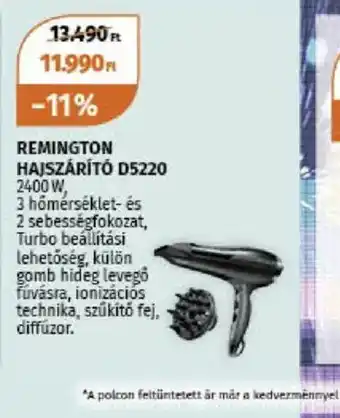 Müller Remington hajszárít D5220 ajánlat