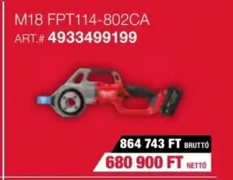 Milwaukeetool M18 FPT114-802A ajánlat