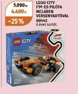 Müller LEGO City F1-es Pilta McLaren Versenyautval ajánlat